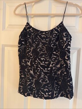 Banana Republic Black Lace Overlay Camisole